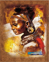 DIY Painting By Numbers African Woman Kits DIY Frame Modern Drawing On Canvas HandPainted Art Gift Painting By Number Portrait