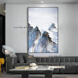 Abstract Mountain Oil Paintings On Canvas Hand Painted Modern Landscape Minimalist Wall Art For Living