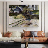 Paul Gauguin Hand Painted Oil Painting Landscape at Osny Retro Classic Abstracts Aisle Decor