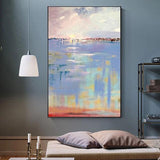 Hand Painted Oil Painting Seascape Landscape Abstract Painting Hand Painted Modern On Canvas