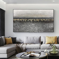 Hand Painted Modern Gold Wall Art Canvas Painting wall hotel wall Decor