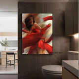 Hand Painted Character Oil Painting Modern Dancing Girl Abstract on Canvas Wall Art Art