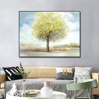 Hand Painted Modern Simple Landscape Tree Abstrac Hand Painted Oil Painting Painting Canvas