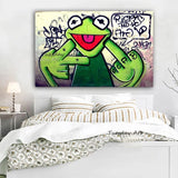 Hand Painted Oil Paintings Modern Street Art Canvas Wall Art Sport Frog Animal Posters Graffiti Pop Art Decoration