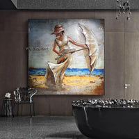 Feelings Of War Hand Painted Canvas Oil Paintings Abstract Girl Dancing Wall Decoration