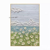 Knife Flower Abstract Hand Painting On Canvas Hand Painted Without Border