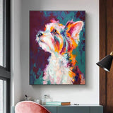 Abstract Cute Animal Dog Canvas Oil Painting Hand Painted Modern As