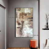 Hand Painted by Artist Canvas Wall Art Modern Abstract Minimalist for Livingroom.