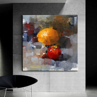 Hand Painted Oil Painting Fruit Still Life Abstract Canvas Mural