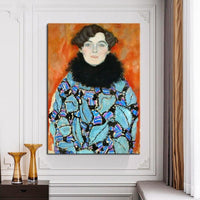 Hand Painted Classic Gustav Klimt Johanna Stodd Abstract Oil Painting Modern Arts