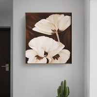 Hand Painted Oil Painting Modern Abstract Silent Style Retro Flower Canvas