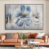 Hand Painted Oil Painting Flower Abstract On Canvas Without Border Size