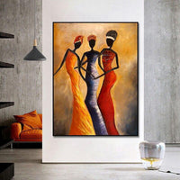 Hand Painted People Oil Painting Canvas Ethnic Style Woman Abstract Morden Hand Painted On Canvas Art Decor