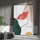 Hand Painted Oil Painting Abstract Line Modern Minimalist Porch Aisle Painting Vertical Office