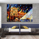 Hand-Painted Oil Painting Landscape Knife Street Abstracts Home Wall Interior Decoration Paintings