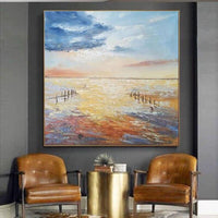 Modern Impressionist Landscape Painting Hand Painted Abstract Oil Painting On Canvas Decor As