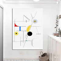 Hand Painted Wassily Kandinsky Geometry Line Abstract Canvas Art Painting On Wall Art Decoration