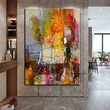 Hand Painted Art Hand Painted Oil Painting Impression Line Abstract Canvas Room Bedroom Decor