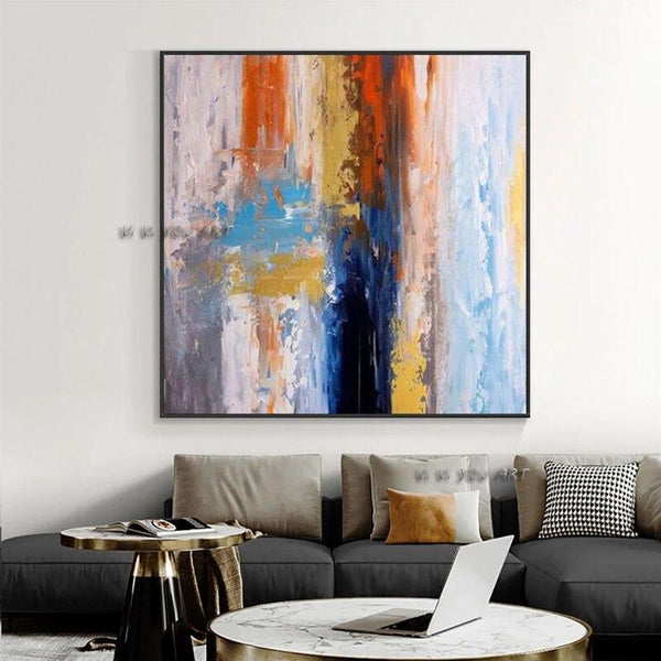 Fashion Wall Art Hand Painted High Quality Colors Abstract on Canvas Colorful Wall Art Modern Abstract Oil Painting