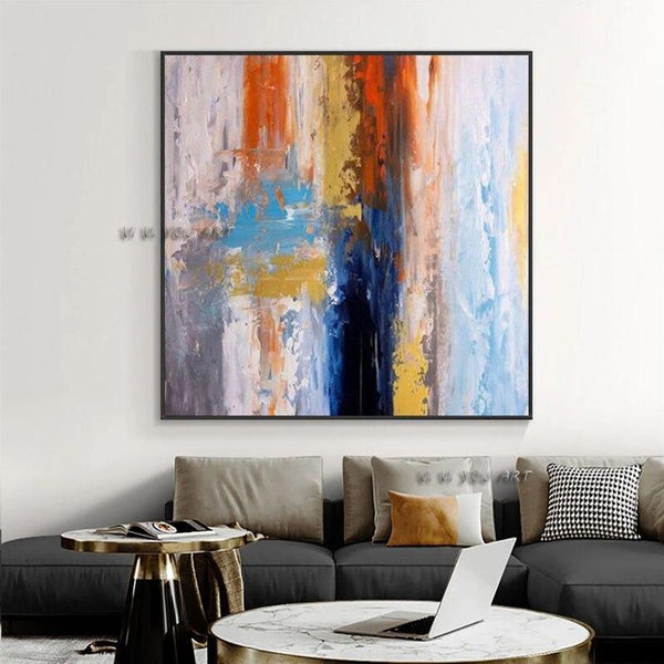 Fashion Hand Painted High Quality Colors Abstract on Canvas Colorful Modern Abstract Oil Painting