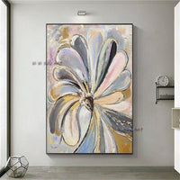 Product Snow Mountain Flower Color Canvas Hand Painted Home Wall Decoration Canvas Art Painting