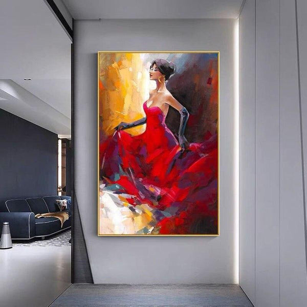 d Hand Painted Modern Sexy Woman Dancing Ballet Art Hand Painted Girl Figure Oil Painting On Canvas Artwork Wall