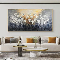 Hand Painted Oil Painting Modern Abstract Oil Painting Knife Flowers Home Room