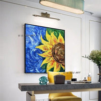 Hand Painted Vincent Van Gogh Blossom Sunflower Painting The Starry Night Van Gogh Famous Canvas Art