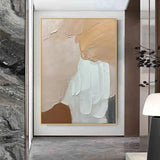 Hand Painted Abstract Painting Morandi Color Canvas Art Textured Palette Knife Modern Wall Painting Hotel Restaurant Room