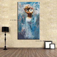 Famous Artist Hand Painted Dancing Girl Canvas Wall High Quality Modern Wall Art artwork