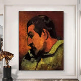 Paul Gauguin Hand Painted Oil Painting Self-portrait to a friend Daniel Figure Classic Retro Abstract