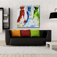 Wall Abstract Girl Figure Oil Painting On Canvas Hand Painted Modern Abstract Pop Art