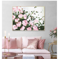 Pink Flowers Abstract Hand Painted Oil Painting On Canvasative Modern