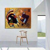 Hand Painted Modern Wassily Kandinsky Quark-gluon Plasma and Heavy Oil Paintings Wall Art for Living