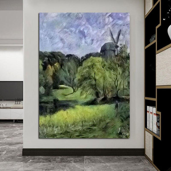 Paul Gauguin Queen's Mill Hand Painted Oil Painting Abstract Landscape Classic Retro Wall Art Room Living Decor