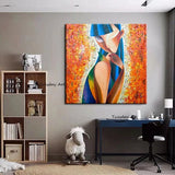 Hand Painted Oil Paintings Modern Figures Abstract Wall Art Canvas Painting Nordics For Living Decor