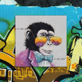 Hand Painted Animal Canvas Gorilla With Glasses Canvas Art painting Decorative Painting