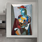 Hand Painted Famous Pablo Picasso Painting Women Painting Sitting Mary Thal Canvas Oil Painting