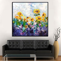 Hand Painted oil painting Modern Landscape Knife Flower Art Canvas Paintings Abstract Decoratives