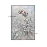 Hand Painted Abstract On Canvas Ballet Girl Minimalist Modern Wall Art Decorative