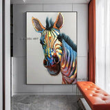 Hand Painted animal Wall Art Zebra Modern picture On Canvas home Decoration Office decora