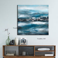 Hand Painted Oil Painting Abstract Wall Art Canvas Seascape Paintings Home Room Decoration