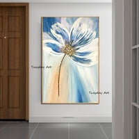 Oil Painting Abstract Hand Painted Painting Canvas Flowers Modern