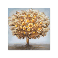 Abstract 3D Brown Trees Oil Painting Hand Painted On Canvas Modern Handmade