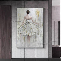 High Quality On Canvas Dancer Girl Oil Paintings Wall Art