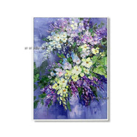 Hand Painted Abstract Wall Art Modern Minimalist Flowers Canvas For Living