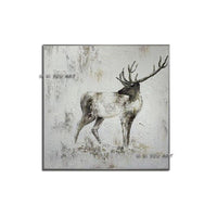 Hand Painted Elk Animal Modern Style Deer Bedroom office bar Home decoration