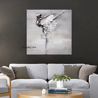 Hand Painted Abstract Oil Painting Ballet Dancer Canvas Painting Modern Livingrooms