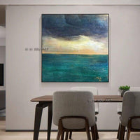 Modern Hand Painted Abstract Landscape On Canvas