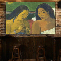 Paul Gauguin Hand Painted Art Hand Painted Oil Painting Two Women Figure Impressionism Abstract Retro Room Decors